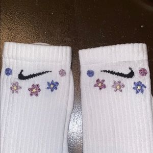 Embroidered Nike socks